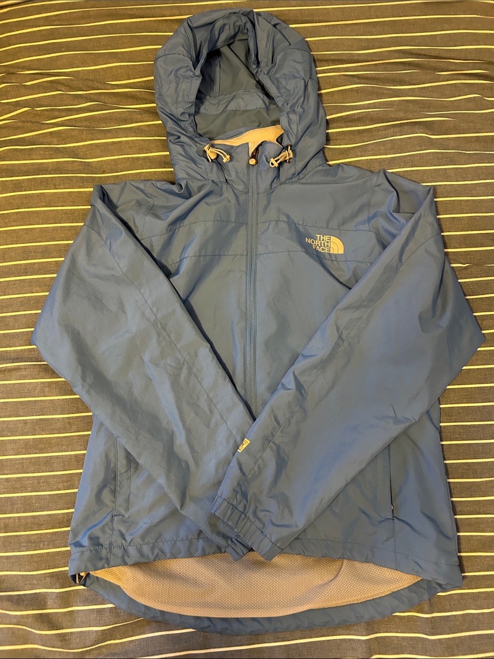 The North Face Slate Blue Hooded Shell Rain Jacket